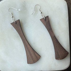 Handmade Wooden Statement Earrings